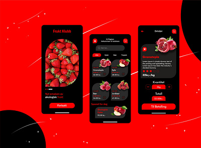 Fruit Shop Mobile App clean design illustration ui ui design ux ux design uxui