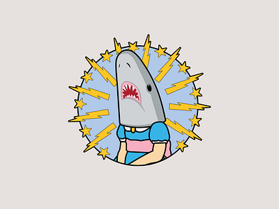 Saint Shark Girl of Buffalo buffalo ny design illustration logo shark girl vector