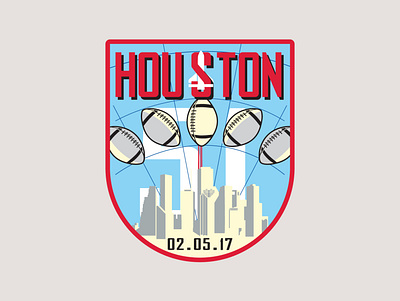 Houston SB 3 design houston illustration logo mission patch nfl patchdesign superbowl vector