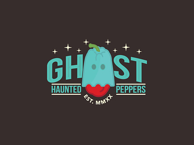 Haunted Ghost Peppers buffalo ny design dribbbleweeklywarmup ghostpepper halloween design haloween illustration logo pepper vector