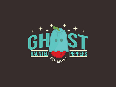Haunted Ghost Peppers buffalo ny design dribbbleweeklywarmup ghostpepper halloween design haloween illustration logo pepper vector