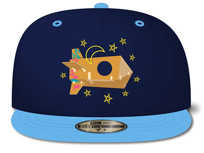 Cardboard Dreamz branding buffalo ny clinkroom design headwear illustration logo space spaceship vector
