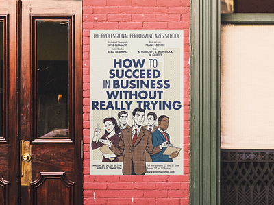 How to Succeed in Business Without Really Trying Poster poster retro theater typography vector