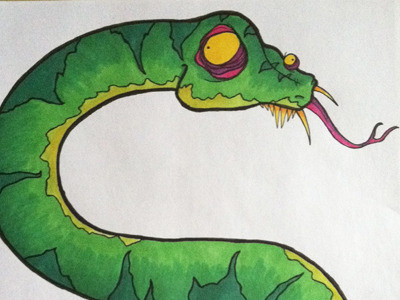 Snakerpillar caterpillar choonimal copics hand drawn snake snakerpillar