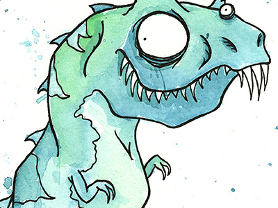 NOOCH THE DESTROYER art choonimals illustration trex