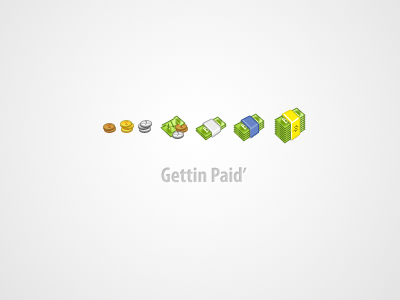 Gettin Paid flash design icon money web design
