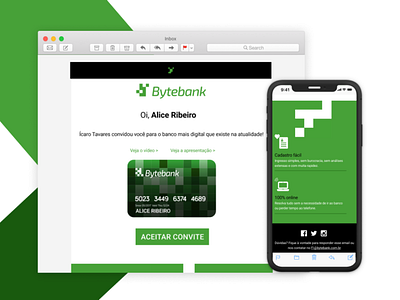 Email marketing - convite design email marketing green mobile mobile ui responsive ui