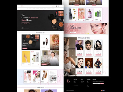 Beauty Lane | Website's Landing Page design graphic design home idea landing page ui ux