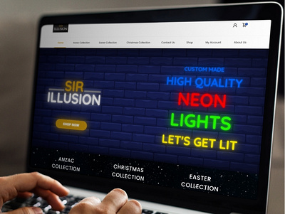 SIR Illusion | Home Landing Banner Image custom design lights ui ux