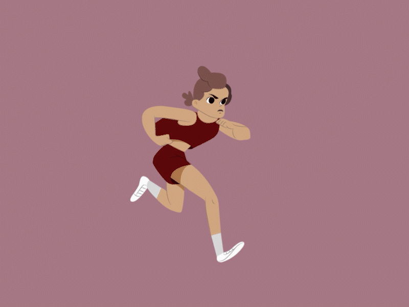 Valerie Run Cycle after effects animation cartoon girls in sport illustrator runcycle sports vector vector animation walkcycle