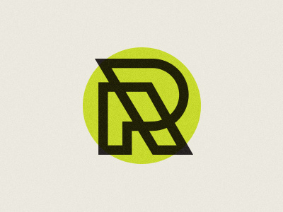 R Icon clean drop cap green icon logo mono weight r simple type