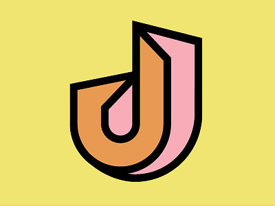 Type Tuesday J 3d icon typography