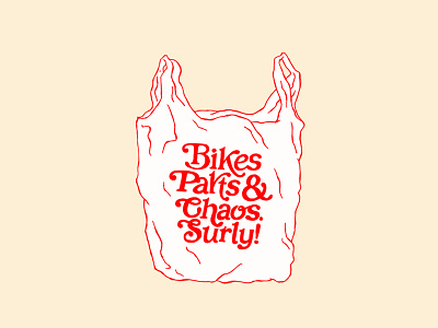 Surly Bag Stamp bikes illustration serif stamp typography