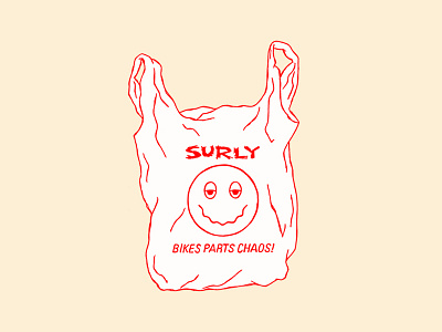 Surly Bag Stamp bikes illustration serif stamp typography