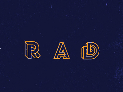 Rad color distressed dope lettering modern typography