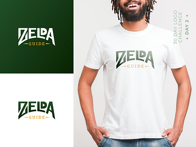 Zelda Guide - Day 2 challenge games green logo logodesign t shirt
