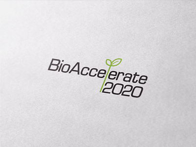 BioAccelerate 2020 Logo design accelerator bio green logo design programme simple typographic logo