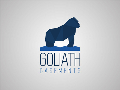 Goliath Basements Logo basements branding gorilla logo