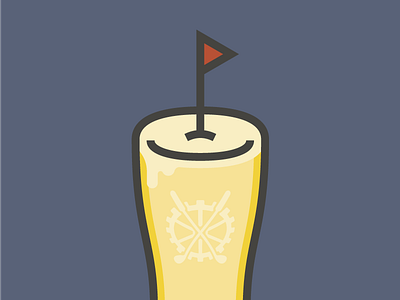 GUES Pub Golf beer fixed width golf illustration poster