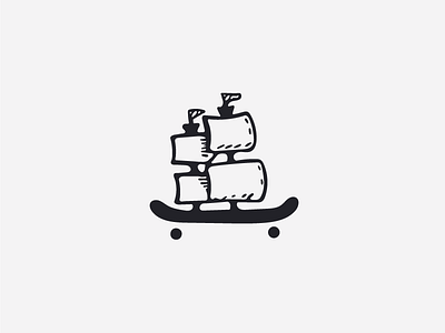 Skate Boat adobe shape boat doodle pirate skateboard