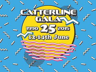 Catterline Gala Flyer 90s catterline flyer graphic design poster scotland