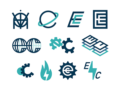 Envivo Creative - Concepts branding design icon initials logo monogram type vector