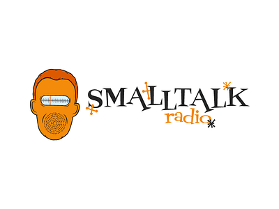 Smalltalk Radio branding gnarly illustration logo radio robot vector
