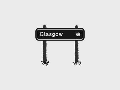 Glasgow :) design glasgow illustration scotland sign smile type vector