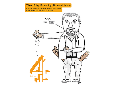 Paullywood caricature cartoon comic gbbo paul hollywood uk webcomic