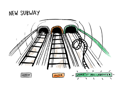 New Subway cartoon cartoonist comic comix editorial gag humour illustration pun