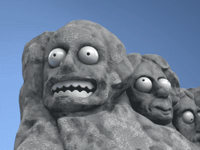 Mant Rashmar (1/2) 3d america animation cinema 4d funny mograph motion design mt rushmore usa