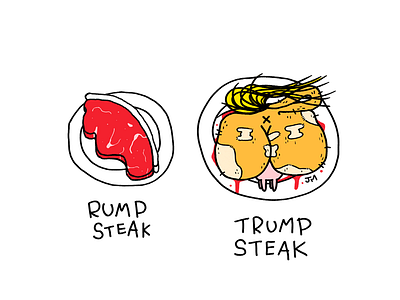 Bull america cartoon cartoonist comic editorial gag humour illustration politics pun trump usa
