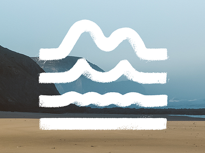 NURRMCS Branding - Tee Graphic - (3/3) branding design geometric logo logo design mountains nature sea thick lines