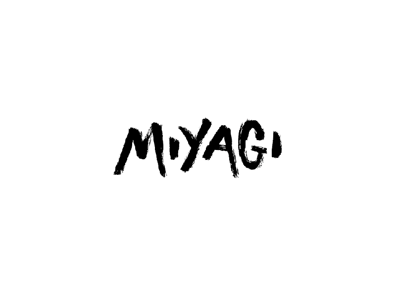 Miyagi - Logo brush calligraphy lettering logo logotype product texture