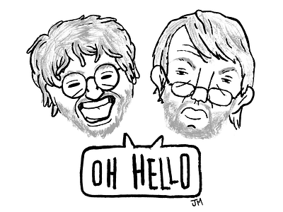 Oh, Hello! caricature doodle drawing illustration ink photoshop portrait