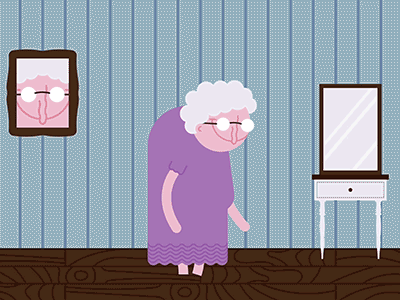 Granny Bobbins after effects animation granny illustration motion walk cycle