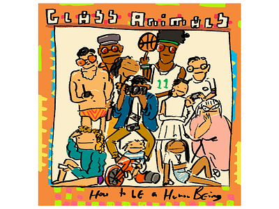 How To Be A Human Being - Glass Animals - MM: Aug17 album critic drawing glass animals illustration music