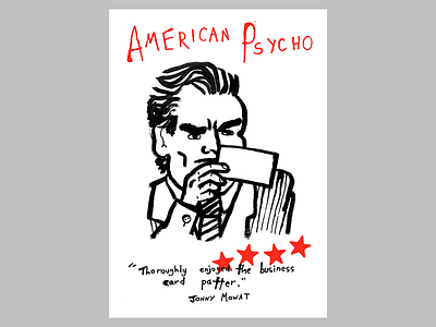 1/52: American Psycho american psycho cartoon illustration ink lettering movie movie poster