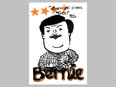 4/52: Bernie bernie cartoon illustration ink jack black lettering movie movie poster