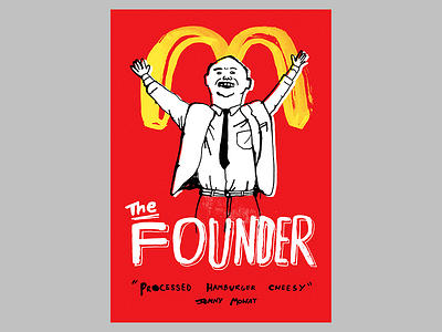 6/52: The Founder cartoon illustration ink lettering michael keaton movie movie poster the founder