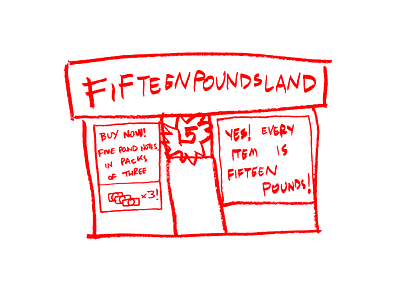 FIFTEENPOUNDSLAND cartoon funny illustration ink drawing screen print silkscreen print