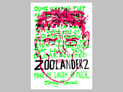 14/52: Zoolander 2 cartoon design drawing illustration movie poster movie review poster typography zoolander