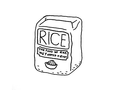 Rice cartoon doodle drawing illustration