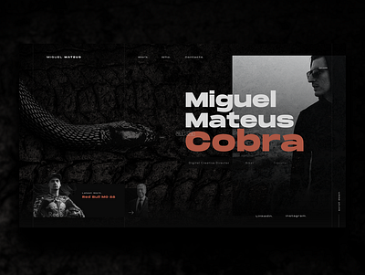 Personal Website cobra homepage landing landing page landing page design layout snake ui ui ux ui design uidesign uiux uiux design uiuxdesign uiuxdesigner web webdesign website website design