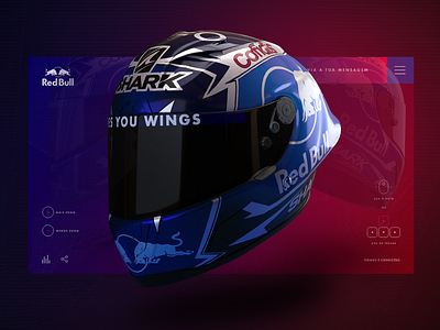 Red Bull - Miguel Oliveira's Helmet 3d 3dsmax clean homepage interface isobar layout redbull three.js uidesign uiux user interface webdesign webgl website