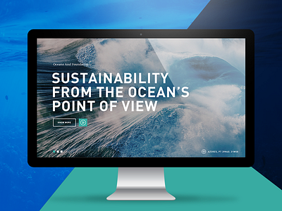 Oceano Azul Foundation Website design digital interface layout ocean ui ux webdesign website