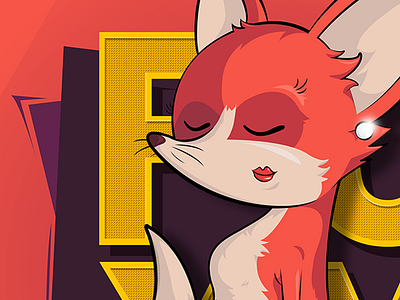 Foxy Lady cartoon character character design digital art fox illustration illustrator vector