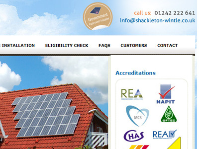 Solar panels website design energy solar web