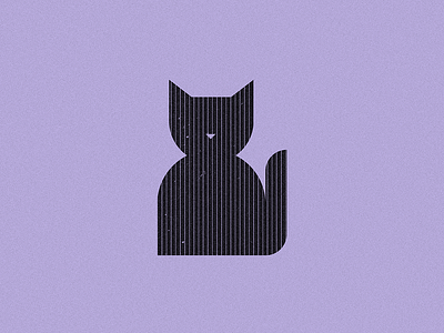 Black cat icon illustration vector