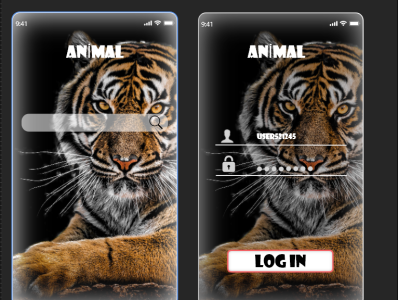 animal screen design appdesign dribbble örnekleme